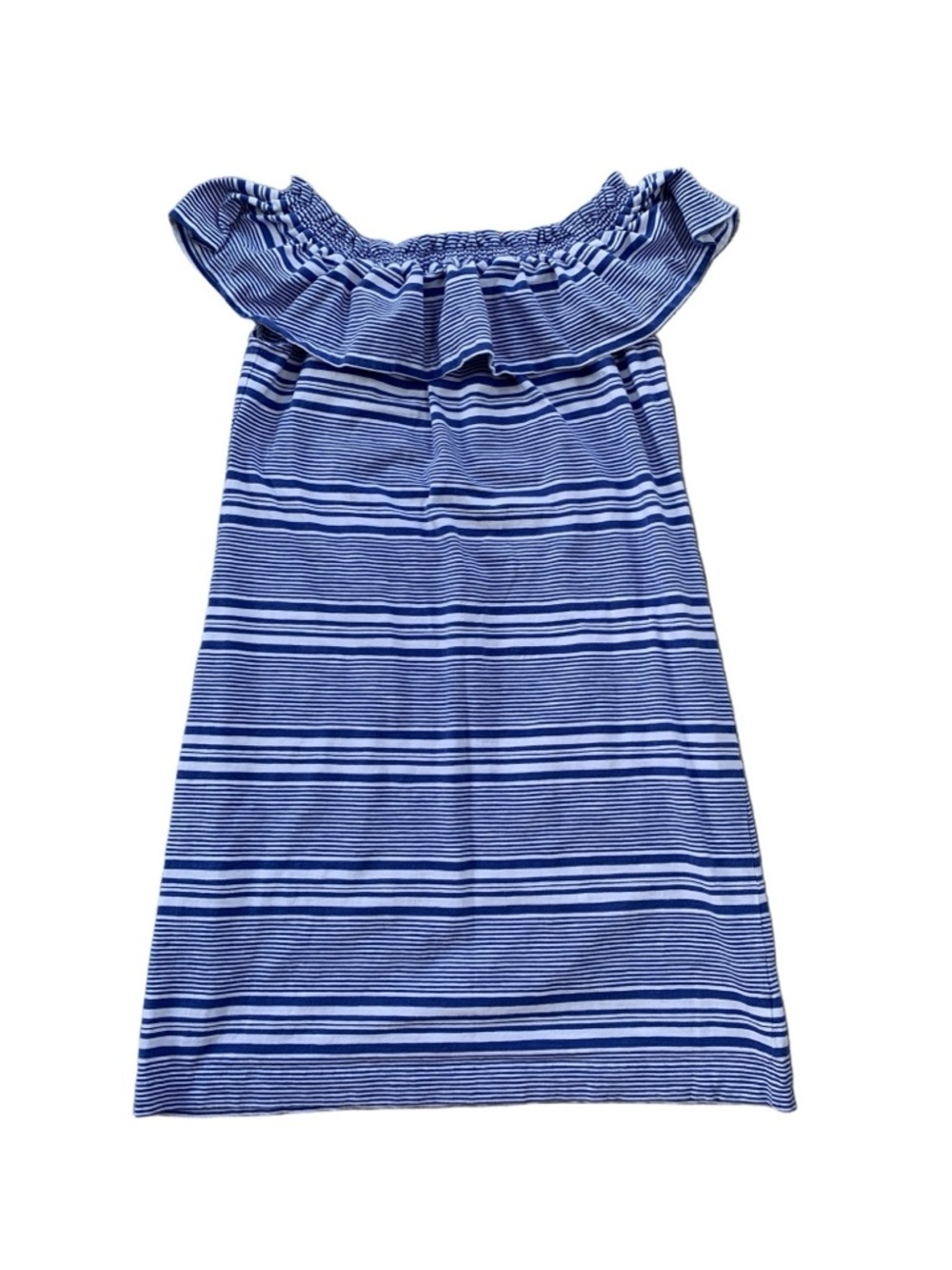 Vineyard Vines Women’s Size XS Extra Small Blue Stripe Off the Shoulder Dress